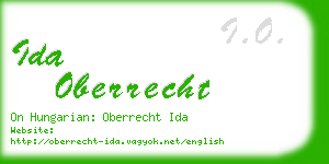 ida oberrecht business card